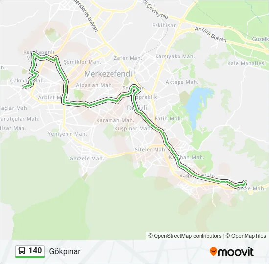 140 Bus Line Map