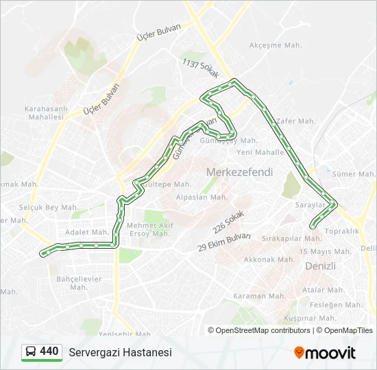 440 Bus Line Map