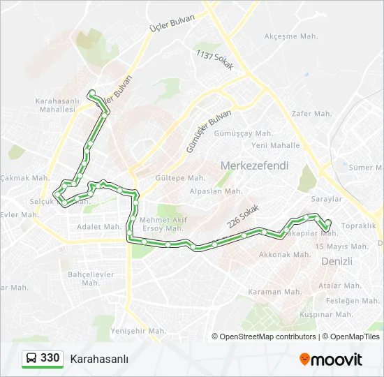 330 Bus Line Map