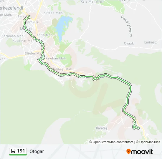 191 Bus Line Map