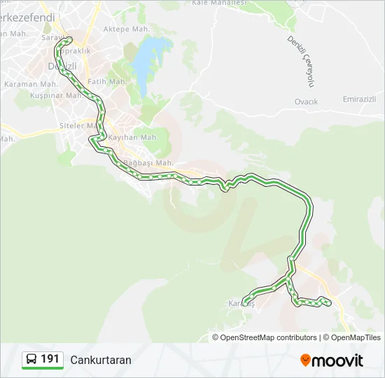 191 Bus Line Map