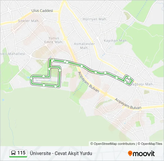 115 Bus Line Map