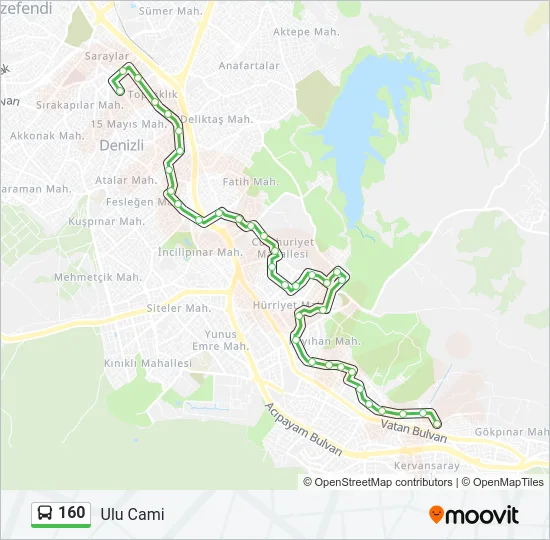 160 Bus Line Map