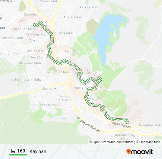 160 Bus Line Map