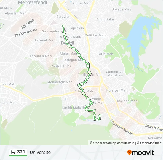 321 Bus Line Map