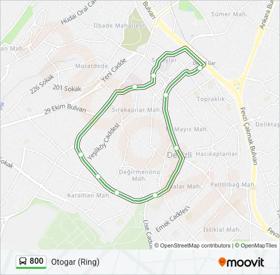 800 Bus Line Map
