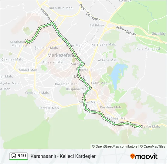 910 Bus Line Map