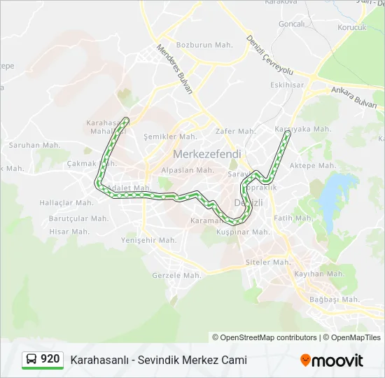 920 Bus Line Map