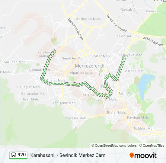 920 Bus Line Map