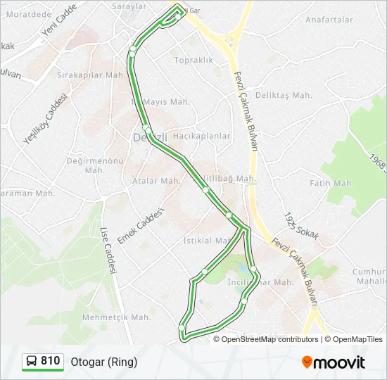 810 Bus Line Map