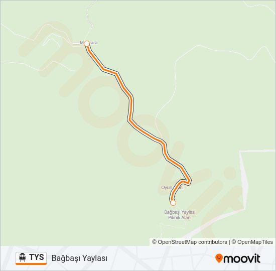 TYS minibüs / dolmuş Hattı Haritası