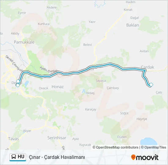 HU Bus Line Map