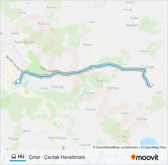HU Bus Line Map
