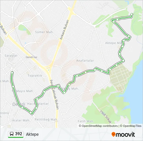 392 Bus Line Map