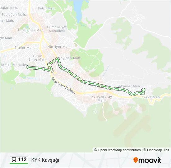 112 Bus Line Map