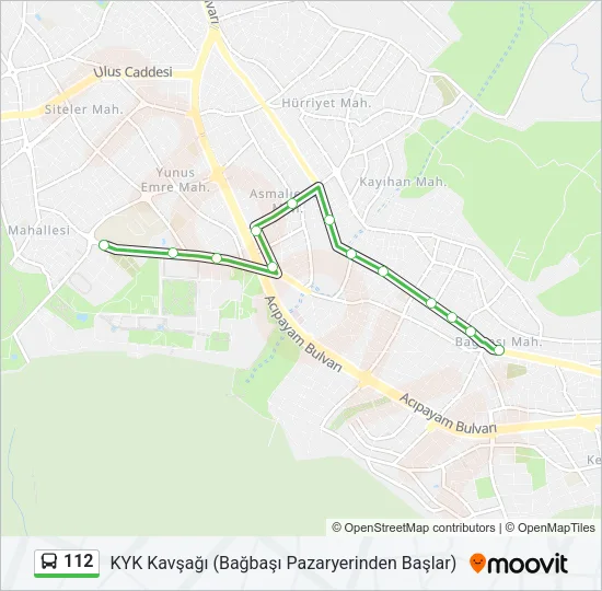 112 Bus Line Map