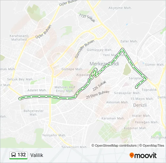132 Bus Line Map