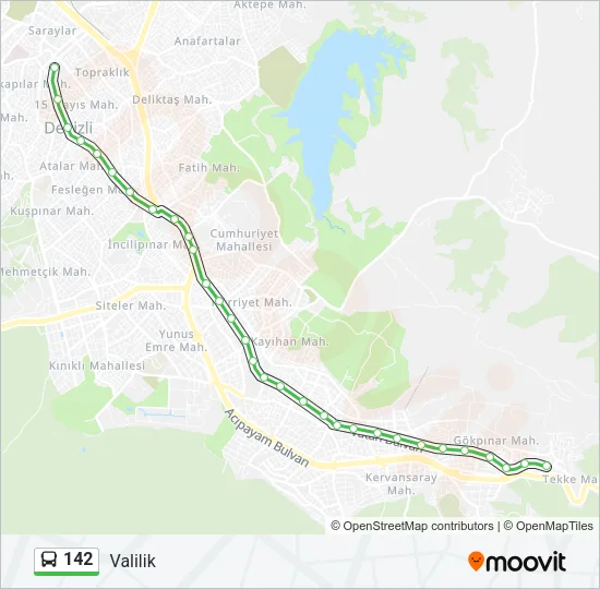 142 Bus Line Map