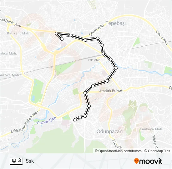 3 Light Rail Line Map