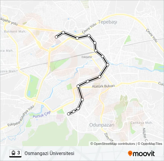 3 Light Rail Line Map