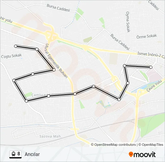 8 Light Rail Line Map