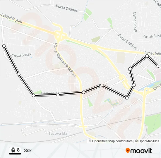 8 Light Rail Line Map