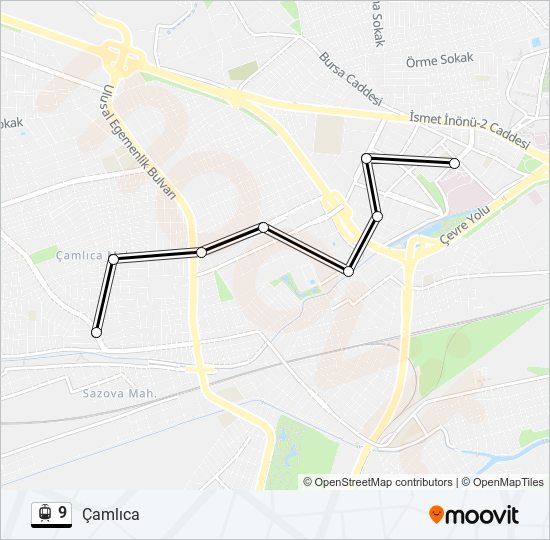 9 light rail Line Map