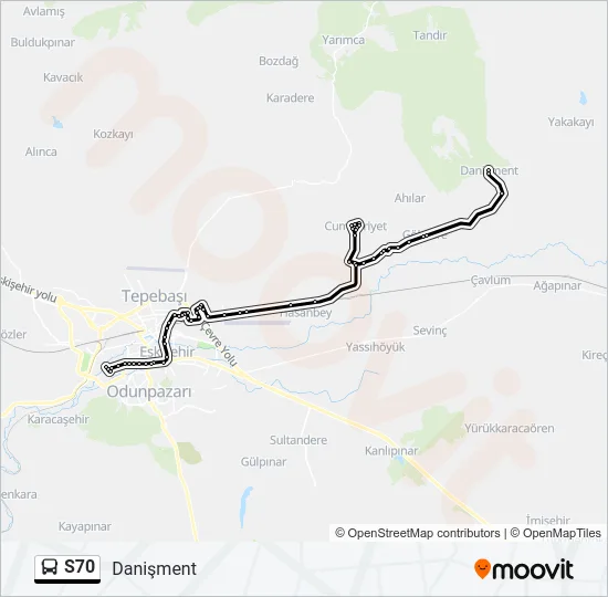 S70 Bus Line Map