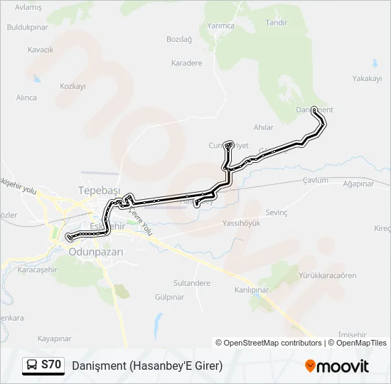 S70 Bus Line Map