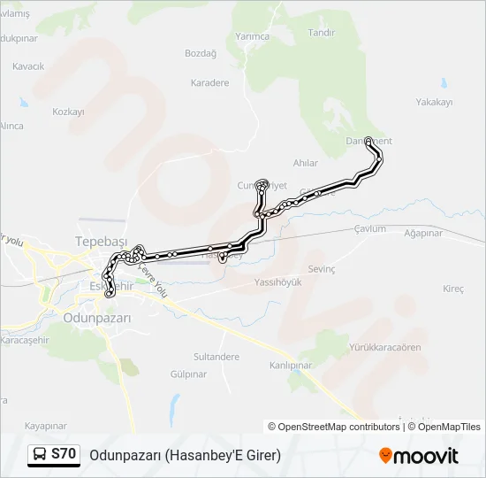 S70 Bus Line Map