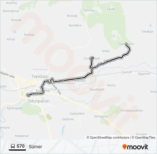 S70 Bus Line Map
