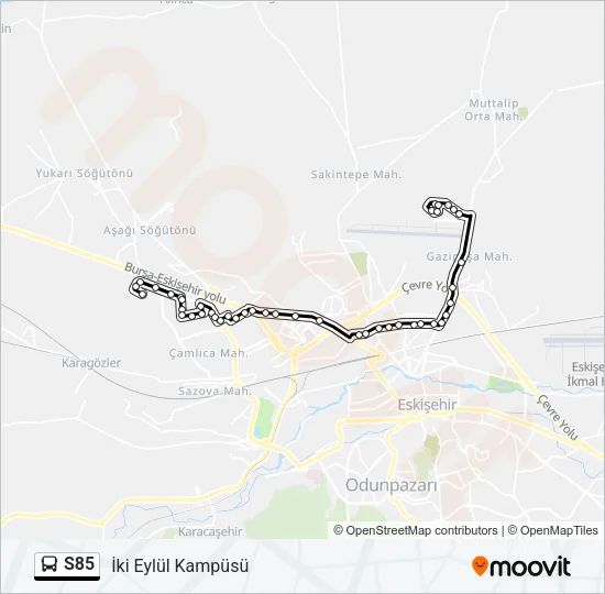 S85 Bus Line Map