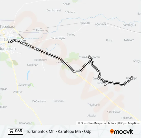 S65 Bus Line Map