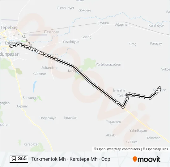 S65 Bus Line Map