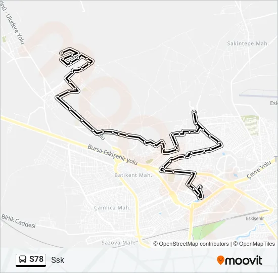 S78 Bus Line Map