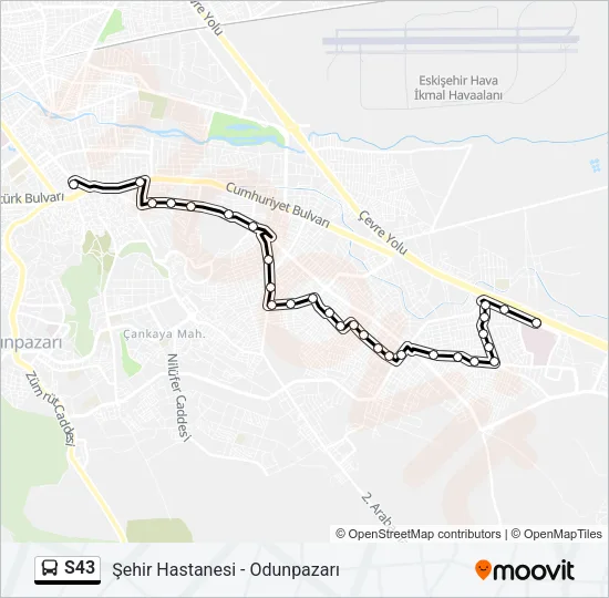 S43 Bus Line Map