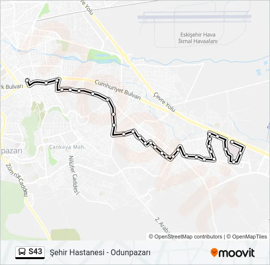 S43 Bus Line Map