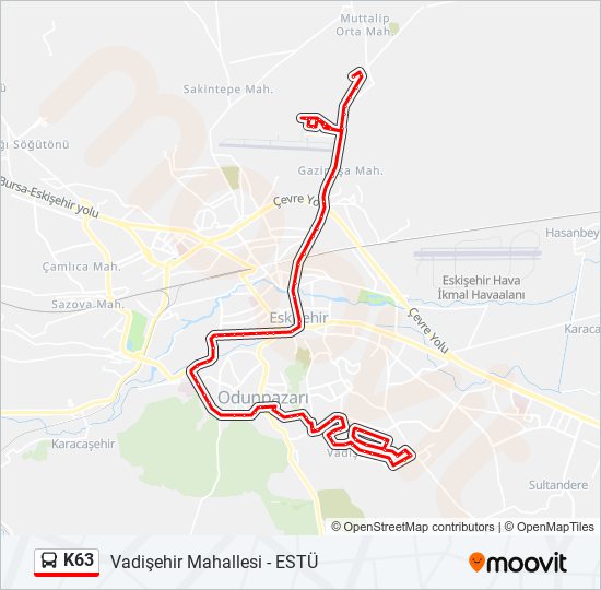 K63 bus Line Map