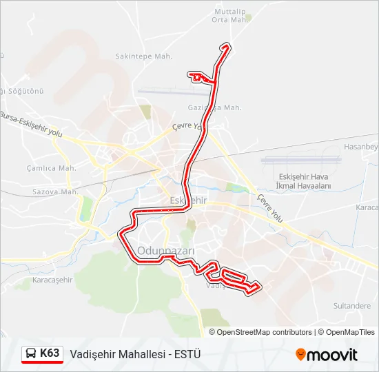 K63 Bus Line Map