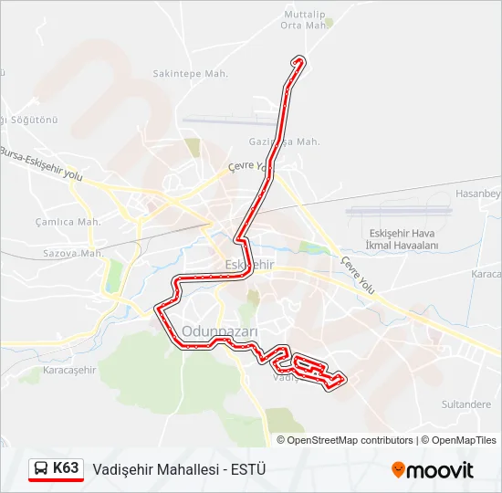 K63 Bus Line Map