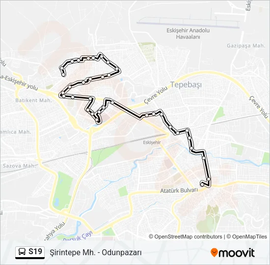 S19 Bus Line Map