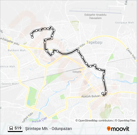 S19 Bus Line Map