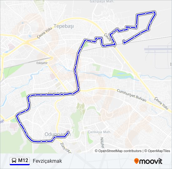 M12 bus Line Map