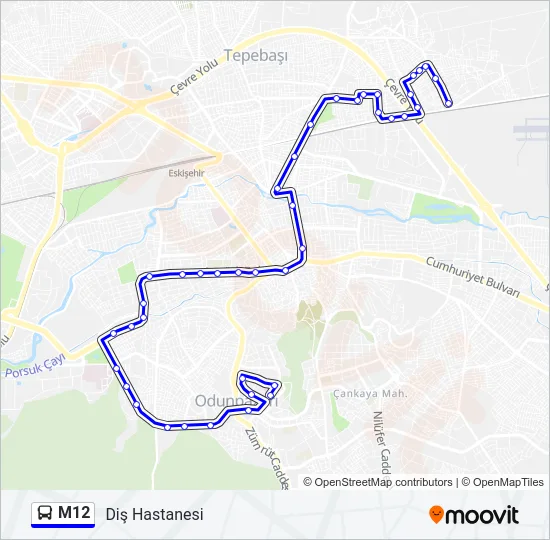 M12 Bus Line Map