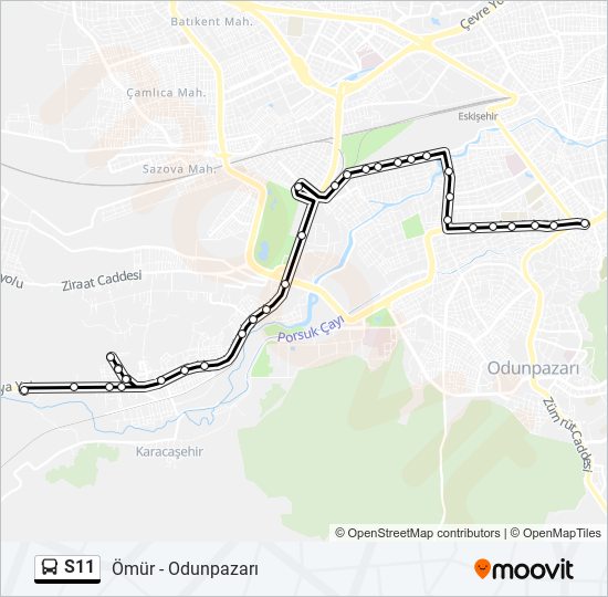 S11 bus Line Map
