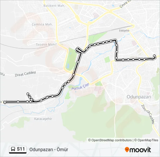 S11 Bus Line Map