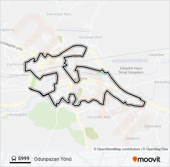 S999 Bus Line Map