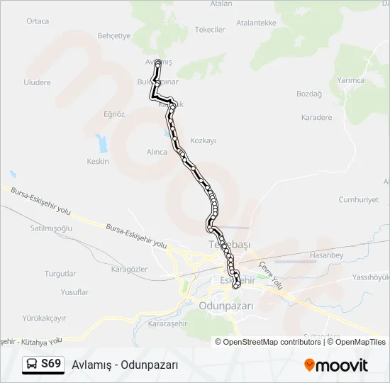 S69 Bus Line Map