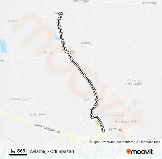 S69 Bus Line Map