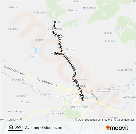S69 Bus Line Map